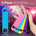 Wegaz5 Pack 7 Inches Large Colorful Beer Bottle Openers   stainless Steel    