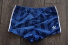 Adidas Made In West Germany 80 s Shorts Blue Vintage Gym Retro Nylon Size Men Xs