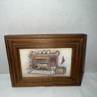 Set Of Vintage Miniature Framed Art Prints Country Cottage Theme 4 5    X 3 5   