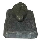 Vintage Inuit Hand Carved Soapstone Whale Figurine By Dimu Gray Euc