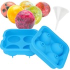 1 77  Round Silicone Ice Cube Ball Maker Tray Sphere Molds Bar Whiskey Cocktails