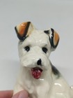 Seated Fox Terrier Dog Figurine 4 25  Tall Hand Painted Vintage Japan 1950-60 s