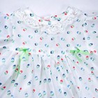 Vintage Toddler Girls Sheer Floral Print Short Puff Sleeve Bow Lace Dress 2t