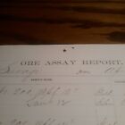 Ore Assay Report Virginia City Nevada