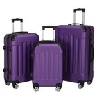 Rolling Luggage Travel Set Bag Abs Trolley Suitcase Storage 20  24  28  Purple