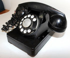 Vintage Northern Electric Black Rotary Telephone  Heavy Desk Phone  F1  1940s
