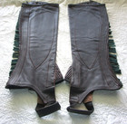 Tuffrider Large Brown Leather Fringe Half Chaps