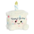 Aurora Palm Pals Happy B day Cake 5 5  White Stuffed Animal Plush