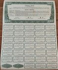China 1937 Chinese Liberty Bond   100 Dollars All Coupons Loan Share Stock Cert