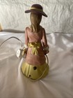 Vtg Underwriters Laboratories Portable Lamp Porcelain Fancy Lady Night Light 830