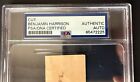 Benjamin Harrison Signed Cut Psa Authenticated 23rd Us President