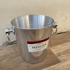 French Champagne Ice Bucket Mercier Vintage Silver Metal Cooler 1403251