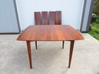 Vintage Mid Century Walnut Dining Table W  Leaves By Ace Hi Furniture Extending