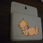Light Blue Vintage Kewpie Doll Blue Magnetic Note Pad Holder
