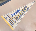 Vintage Seattle Mariners Pennant 1970s Trident Logo Baseball Club Full Size Felt