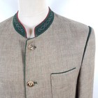 Luis Steindl Janker Men s Size 106 Beige Green Red Linen Trachten Jacket Coat