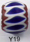 Centerpiece Bead Antique Venetian Chevron Trade Beads  African  Y19 Bg 53