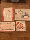 Lot Of 28 1945-1950 s Vintage Christmas Cards Ephemora Scrapbooking Craft Signed