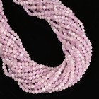 Grade A Natural Kunzite Faceted Round Beads Size 2mm 3mm 4mm 15 5   Strand