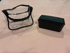 2-piece Clear Pvc Waterproof Makeup Bag Set  Zipper Pouches  Green 9x4in