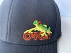 Oakley Frogskins Men s Flex Fitted Hat L xl Black Classic Cap Frog Rare