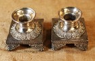 French  950 Silver 2  X 2  X 2  Neoclassical 19th C  Candlestick Holders C  1835