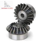 1 1 5 2 3 4 5 Mod Bevel Gear 15-40t Transmission Gears Bevel Teeth 90   45  Steel