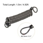 Security Steel Cable 2 5mmx1 5m Coated Spring Rope W Loop Black