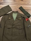 Korean War Us Army Ike Jacket 7th Infantry Division M-1950 Cap Garrison   Tie 38