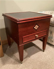 The Bombay Company Game Side Table Cherry Nightstand Vintage Chess Checkers