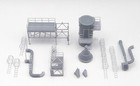 Ho Scale Dust Collection Rd  L  Wplatform Kit For Grain Elevator Structures 1 87