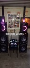 Edison Dual System Player Pa Speaker System 10000w Karaoke Led Cordless Mic Usb