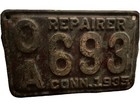 Vintage 1935 Connecticut License Plate Pair- Repairer- Rare Oa693