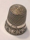Antique Simons Bros  Sterling Sewing Thimble Size 7