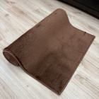 Custom Size Anti Slip Brown Runner Rug By Feet  26-30-36 Inches Wide 