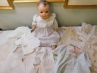 Antique Baby Doll Composition Cloth Body 17 Inch Sleepy Eyes W  Handmade Clothes