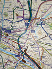 Paris France Plan De Metro Subway s Very Large Wall Map C  2000