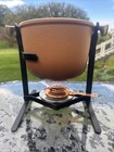 Le Creuset Vintage Enamel Beige Cast Iron Fondue Set Ref  6001 Complete 