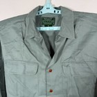 Vintage Ralph Lauren Country Shirt Mens Medium Green Rayon Camp Loop Collar