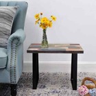Side Table Reclaimed Wood Small Accent Coffee End Table Rectangular Multicolor  