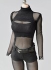 1 6 Scale Fishnet Top Clothes  For 12  Action Figure Doll Accessory