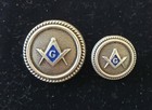 Blazer Jacket Buttons Circular S c Silver Plated Enamel Masonic Freemasonry