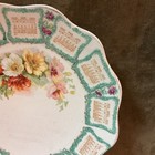 Vintage 1909 Calendar Plate From Houston Texas Floral Design With Worn Marking