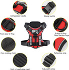 Service Dog Harness  Reflective Dog Vest Harness With 5 Pcs Patches  Adjustable 