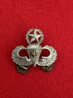 Us Army Master Jump Wing Pin Sterling 1950s 14c Crest Craft Hallmark Combat Star