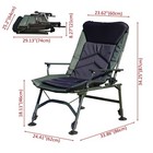 Portable Folding Camping Fishing Chair Patio Garden Sleeping Recliner Armchair