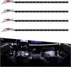 Dc 12v Waterproof Led Light Strip 4pcs  White 30cm 1ft 3528 15smd 9 Color  White