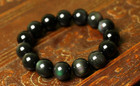 6 8 10 12 Mm Natural Black Obsidian Gemstone Round Beads Stretch Bracelet 7 5  