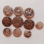 Lot Of 10 Ancient Roman Greek Bronze Silver Group Coins