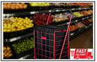 Folding Grocery Basket Cart Shopping Wheel Large Utility Laundry18 x15 x24  bag 